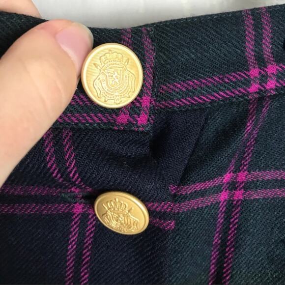 Lord & Taylor Vintage Tartan Plaid Wool Holiday Skirt Size 14P - Picture 3 of 9